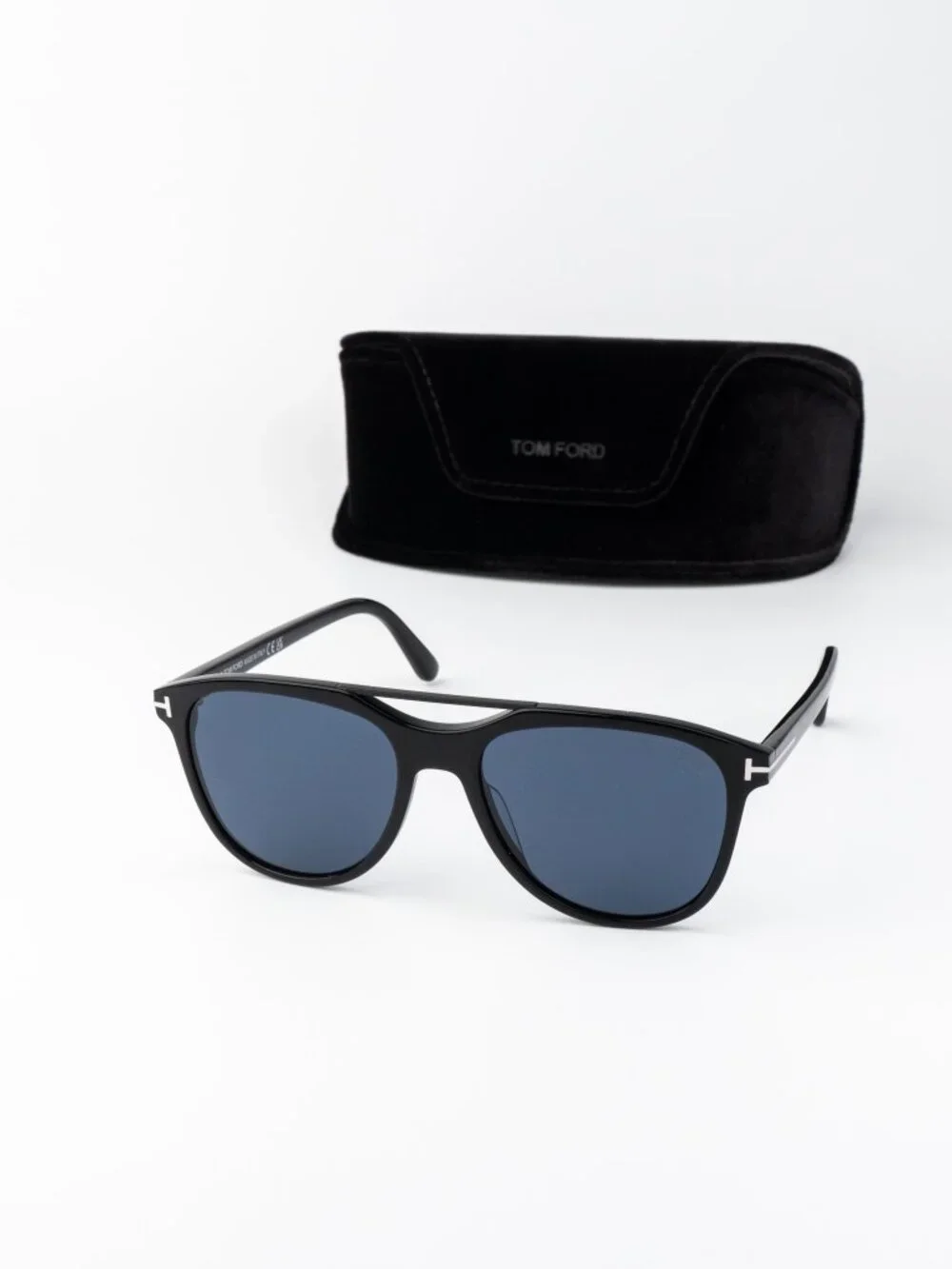 Tom Ford DAMIAN-02 Men Sunglasses Black Blue Pilot FT1098 01V NEW AUTHENTIC